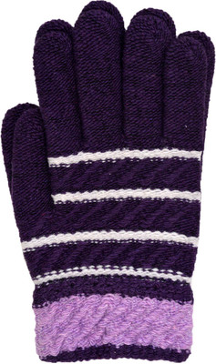 

Vinenzia Self Design Winter Women's Gloves, D.purple