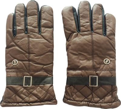 

Graceway Geometric Print Winter Men Gloves, Brown