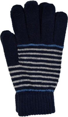 

Vinenzia Self Design Winter Men's Gloves, Navy