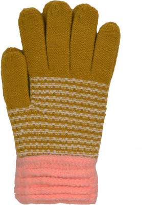 

Vinenzia Self Design Winter Women's Gloves, Yellow