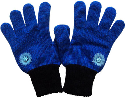 

Gajraj Exclusive Solid Winter Women's Gloves, Blue