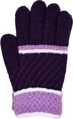 

Vinenzia Self Design Winter Women's Gloves, Purple