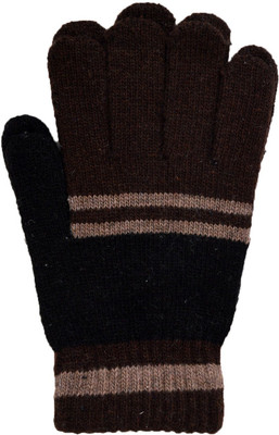 

Vinenzia Geometric Print Winter Men's Gloves, Brown