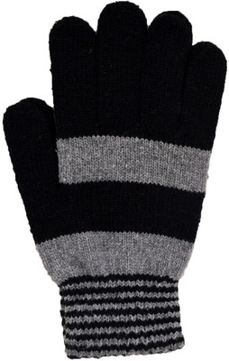 

Vinenzia Self Design Winter Men's Gloves, Black
