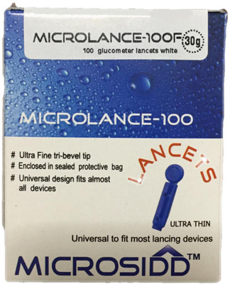 Microsidd WHITEFLAT Glucometer Lancets(100)