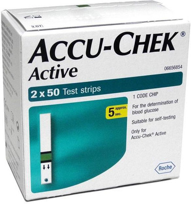 ACCU-CHEK 100 Glucometer Strips available at flipkart for Rs.1377