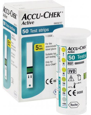Accu-Chek 50 Glucometer Strips available at flipkart for Rs.740