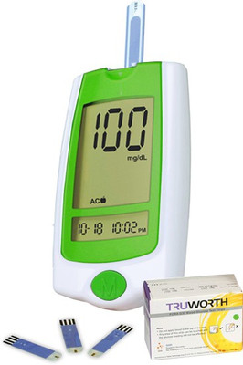 

Truworth G-30 French Green + 50 Strips Glucometer(Green)