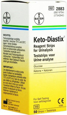 

BAYER 50 Glucose & Keto Diastix (Bayer 2883B) Glucometer(Yellow)
