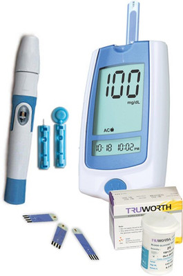 

Truworth G-30 Blue + 50 + 25 Strips Glucometer(Blue)