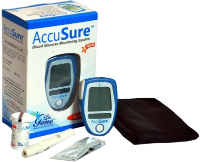 AccuSure Glucose Monitor With 25 Strips Glucometer  (Blue)