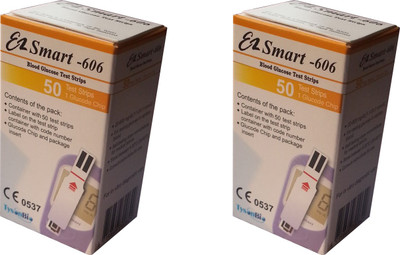 

JSB EZ Smart 606 100 Strips and 100 Lancets Glucometer(White)