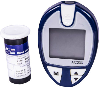 

JSB AC200 with 25 Strips 25 Lancets Glucometer(White, Blue)