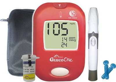 

Dr. Morepen GlucoOne No Coding Glucometer(Red)