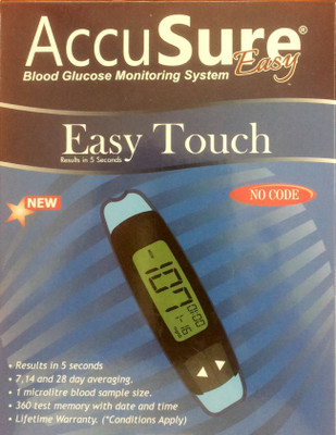 

AccuSure Easy Touch Glucometer(Blue)