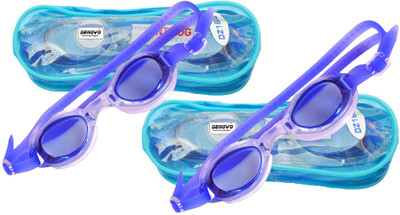 

DeNovo Imported (Set of 2) Swimming Goggles(Blue), Navy blue