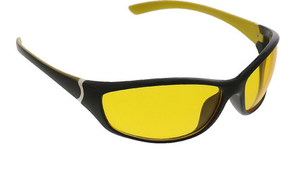 

Vast Special Night Driving Biking 7 Layer Anti Glare Wrap Around Style Latest Cycling Goggles(Black, Yellow)
