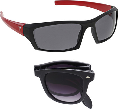 

Vast Combo Of Driving, Biking And Cycling Goggles(Black)