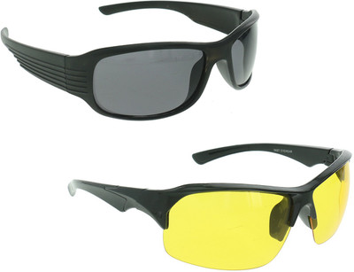 Vast Night Vision Special Premium Quality Cycling Goggles(Yellow)