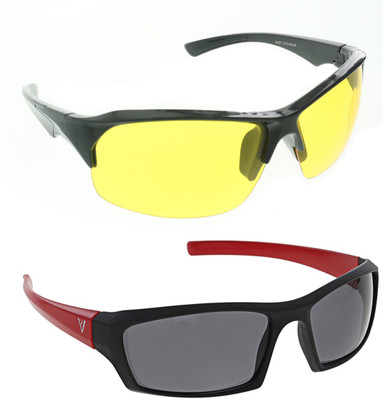 

Vast Combo Of Driving, Biking And Cycling Goggles(Black)