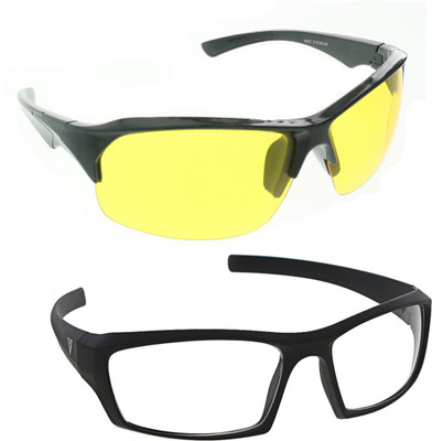 

Vast Combo Of Driving, Biking And Cycling Goggles(Black)