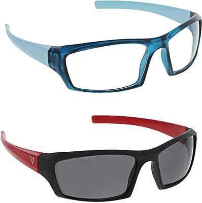 

Vast New Day And Night Vision Car And Bike Driving Cycling Goggles(Blue, Red)