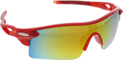

Vast 7 Layer Anti Glare Wrap Around All Sports And Cricket Goggles(Red)