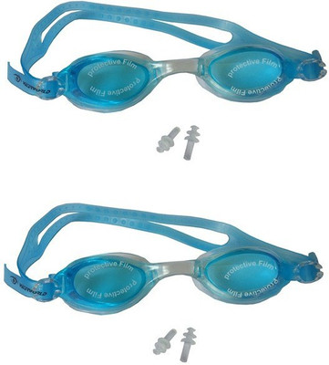 

Imported Blue Aqua Combo Of 2 Swimming Goggles, Multicolor