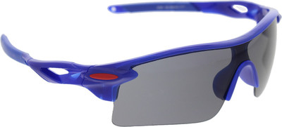 Vast 7 Layer Anti Glare Wrap Around All Sports And Cricket Goggles(Blue)