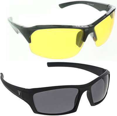 

Vast Combo Of Driving, Biking And Cycling Goggles(Black)