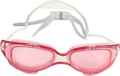 

Lactra Anti-Fog Swimming Goggles(Red, Grey), Grey;red