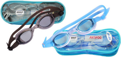 

DeNovo Imported Swimming Goggles(Black, Blue), Black;light blue