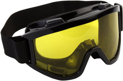 

7Trees Foam Padded with Yellow Tinted Lens - Motorcycle Goggles(Black)