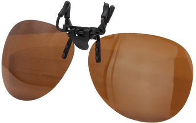 

Enem Day Vision Polarized Brown Aviator Clip-on Flip-up Driving Motorcycle Goggles(Brown)