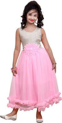 

Ishika Garments Flared Gown(Pink)