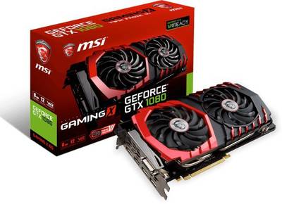 MSI NVIDIA GTX 1080 GAMING X 8G 8 GB GDDR5X Graphics Card  (Black, Red)
