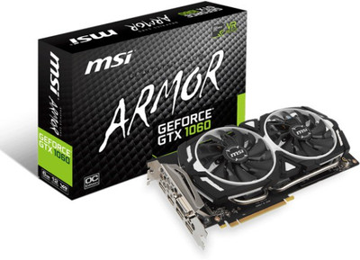 

MSI NVIDIA GEFORCE® GTX 1060 ARMOR 6G OC 6 GB GDDR5 Graphics Card(Grey)