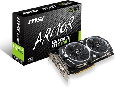 

MSI NVIDIA GTX 1080 ARMOR 8G OC. 8 GB GDDR5X Graphics Card(Black)