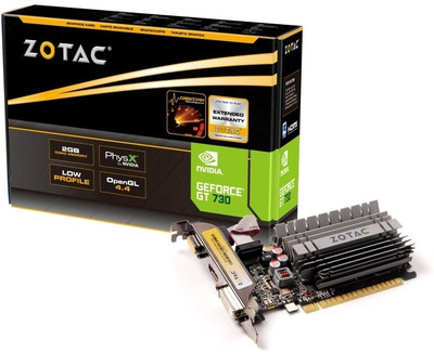 

Zotac NVIDIA GT 730 2 GB DDR3 Graphics Card