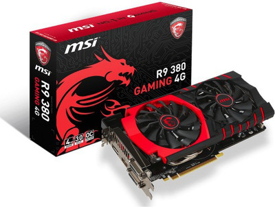 

MSI AMD/ATI R9 380 GAMING 4G 4 GB GDDR5 Graphics Card(Black)