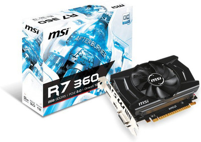 

MSI AMD/ATI R7 360 2GD5 OC 2 GB GDDR5 Graphics Card(Black)