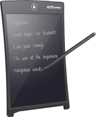 

Portronics 1 Compartments Plastic POR-628 Portable RuffPad E-Writer 8.5" LCD Writing Pad Paperless Memo Digital Tablet Notepad(Black)