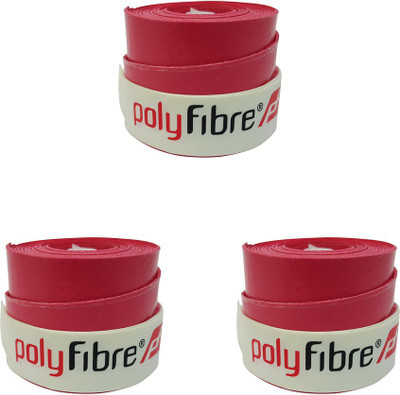 

Polyfibre Omni Set Of 3 Smooth Tacky Grip(Red, Pack of 3)
