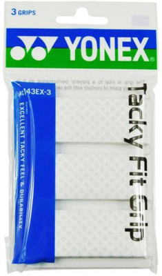 

Yonex AC 143 EX Smooth Tacky Grip(White, Pack of 3)