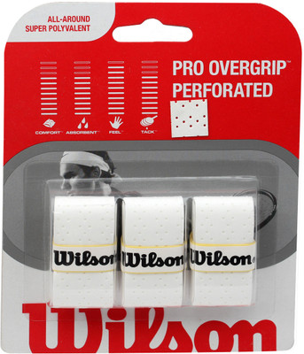 

Wilson Pro Overgrip Perforated(White, Pack of 3)