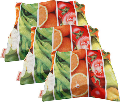 

Nostaljia Pack of 3 Grocery Bags(White)