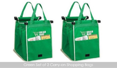 

Connectwide Grab Bag set of 2 Pack of 2 Grocery Bags(Green)