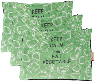 Nostaljia Pack of 3 Grocery Bags(Green)