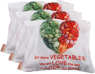 

Nostaljia Pack of 3 Grocery Bags(White)