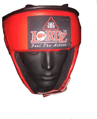 Lordz PU Contest Boxing Head Guard(Red)